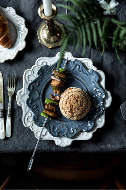 Creative Baroque European Tableware Set (Dinner Plates & Bowls)